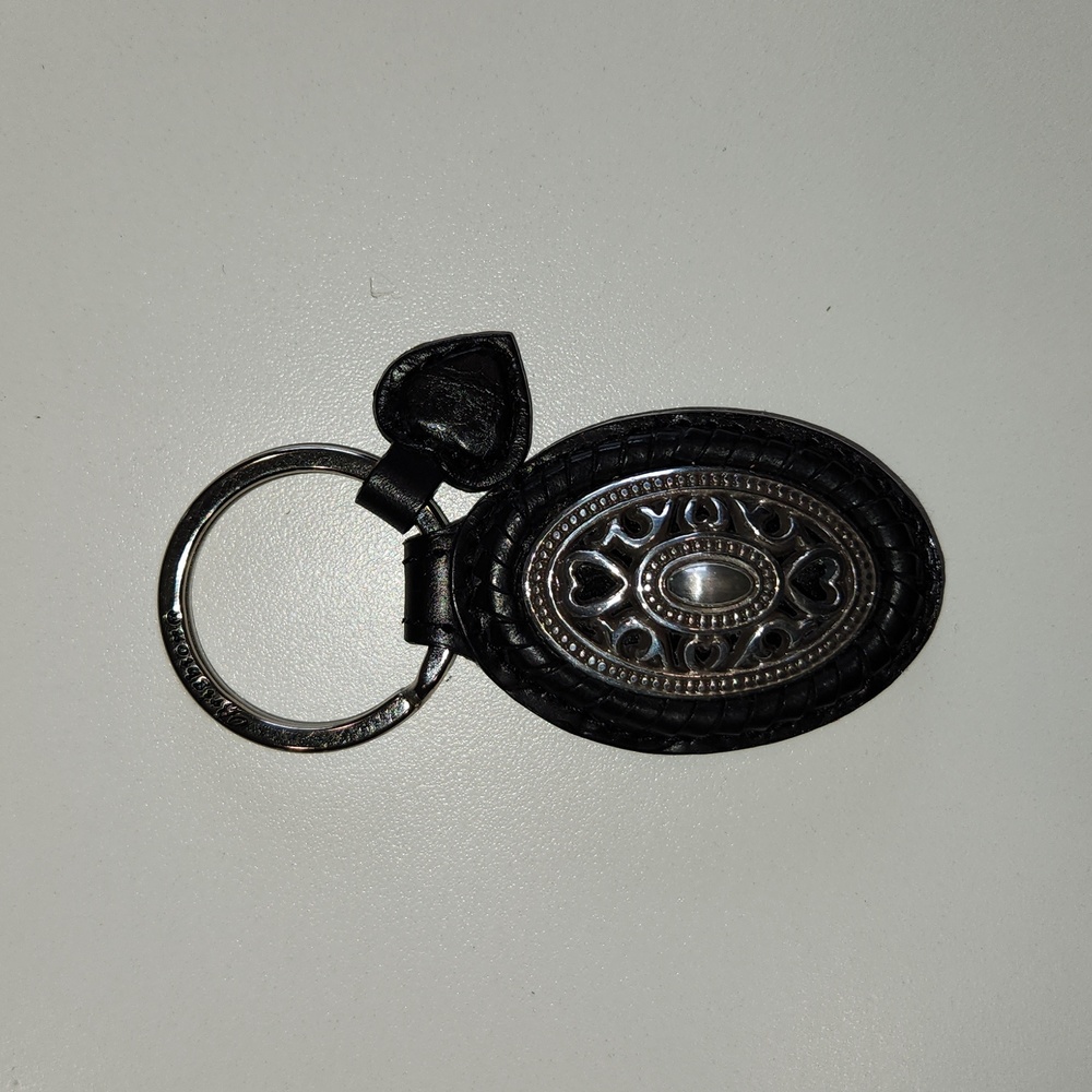 NWOT Brighton Black Leather Keychain